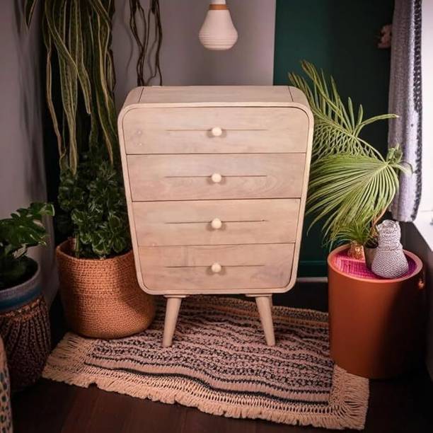 ABC Solid Wood Bedside Table (Finish Color - wood, DIY(Do-It-Yourself)) Solid Wood Bedside Table