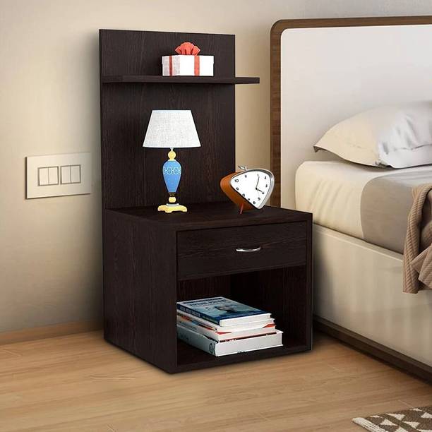 KAWACHI Sofa Side Table with Drawer Open Cabinet Nightstand End Table Engineered Wood Bedside Table
