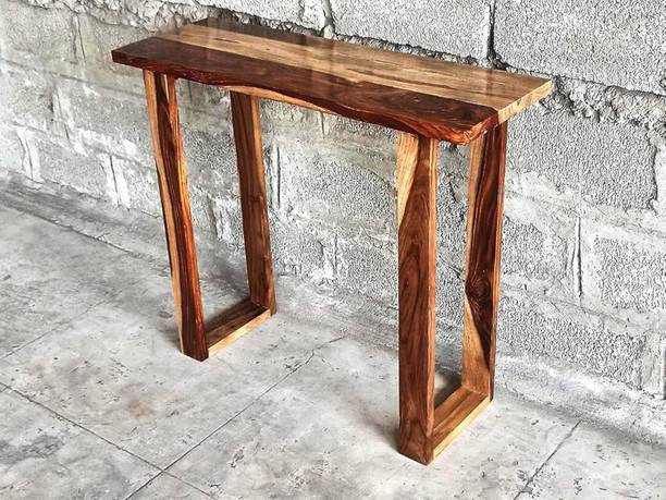 GOKUL ARTS Solid Wood Sheesham Wood Console/ End/ Corner Table For Living Room, Bedroom Solid Wood Console Table