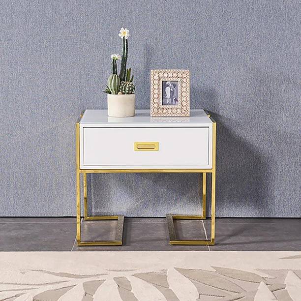 NG Decor Bedroom Living Room End Side Table With Storage Drawer Cabinet Night Stand Engineered Wood End Table