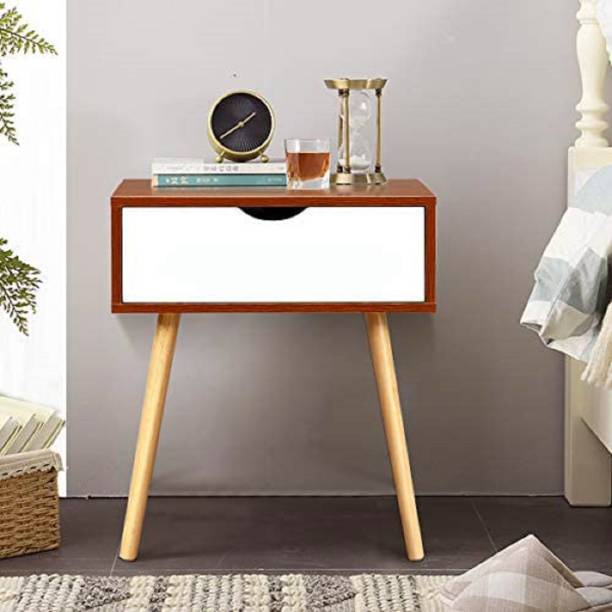 bloo mart Modern Drawer Wood Rectangle Side Table Living Room Small End Accent Table Engineered Wood End Table