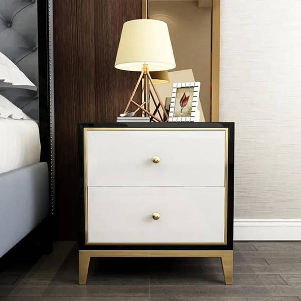 NG Decor Bedroom Living Room End Side Table With Storage Drawer Cabinet Night Stand Engineered Wood Bedside Table