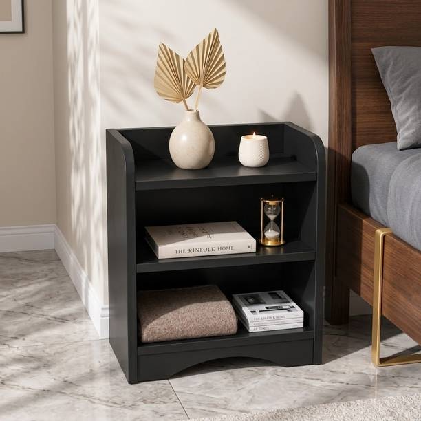 Chotu Traders Compact Side Table for Bedroom & Living Room | Bed Side Table Organizer Engineered Wood Console Table