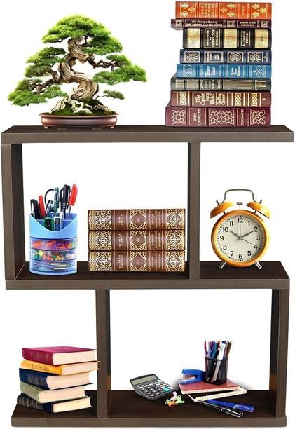 HAPY HAVEN Bedside Table | Stylish Side Table | Wooden S Shape Table for Living Room | Engineered Wood Side Table