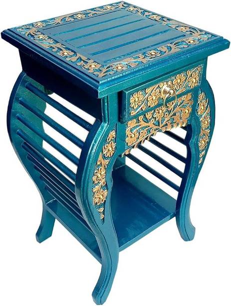 DEDECON ENTERPRISES Wooden Side Table with Drawer | Living Room & Bedroom Table Solid Wood Side Table