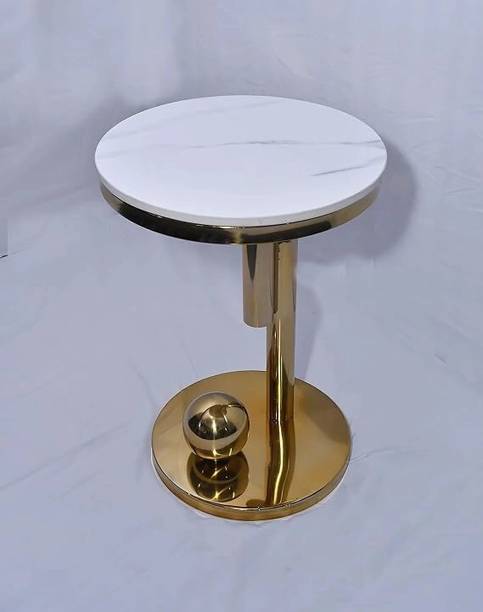 KSDECORS Side Table with Marble Top – Modern, Stylish & Durable Design Steel Side Table