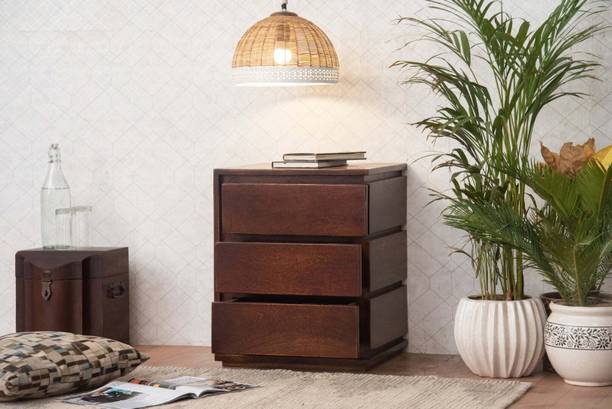 Furnishilp Premium Quality Wooden Furniture Bedside Table With Drawers Solid Wood Bedside Table