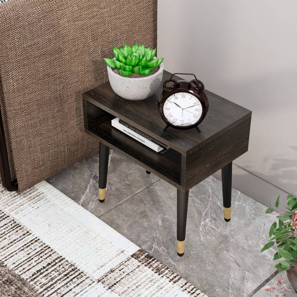 Hexa Red Bed Side Table, Nightstand For Bedrooms With Storage Cabinet Engineered Wood Bedside Table