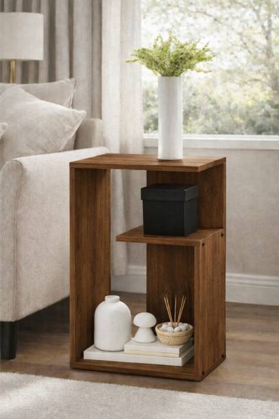 Enigmatic Woodworks Wooden Modern End Table, Home Decor for Living Room Plant Stand, Bed Side Table Engineered Wood End Table