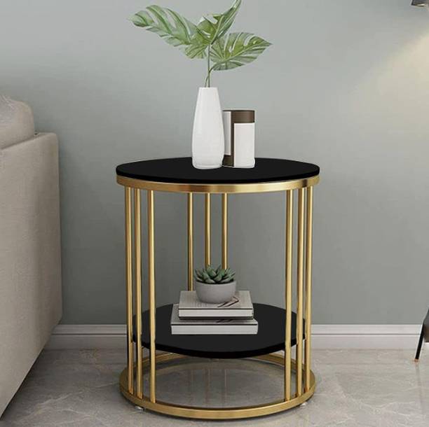 Unique Arts Shoppee UNIQUE ARTS SHOPPEE Sofa Side Table Living Room 2-Tier Save Space Corner Table Metal Side Table