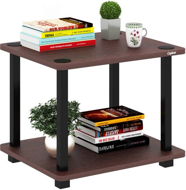 Captiver Smart Engineered Wood Stool Table with Plastics Pipe | Engineered Wood End Table Engineered Wood Bedside Table