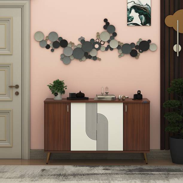 ANIKAA Lurex Multi Storage Console Table with Drawer Storage for Living Room & Office Engineered Wood Console Table