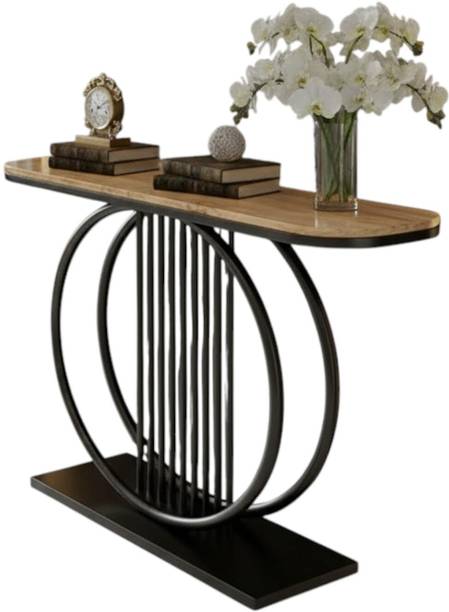 Artisan vibes Luxury Circular Design Engineered Wood Console Table