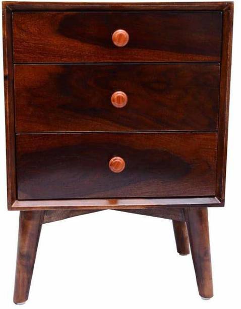 WayWood Sheesham Wood Wooden Bedside Table For Bedroom | Nightstand Table Solid Wood Bedside Table