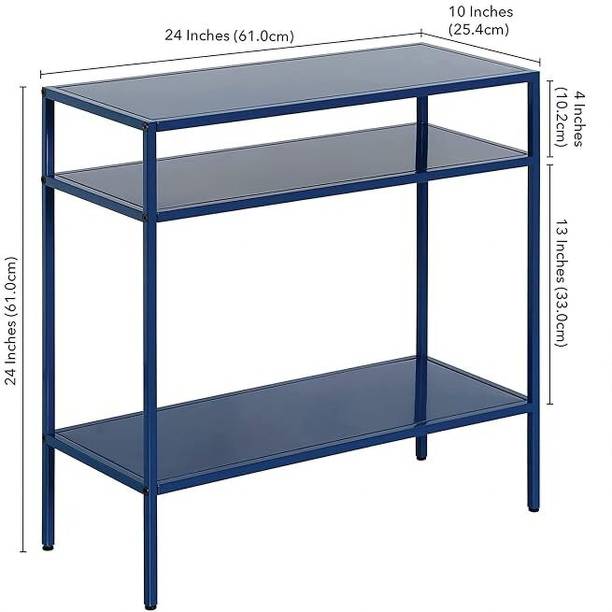 Indian Decor 48175 Modern Metal Shelves Side Table, 24"/ Side Table/Center Table/End Table Metal Side Table