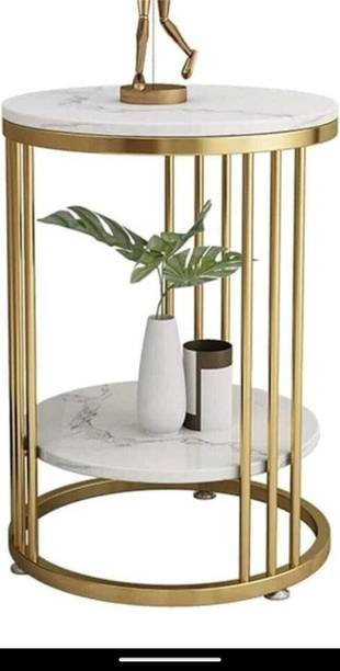 Smfg Handicraft khanenterprises Metal Side Table (Finish Color - white, DIY(Do-It-Yourself)) Metal Side Table