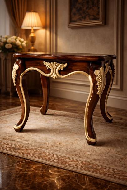 Elegant Wood Art Solid Wood Side Table