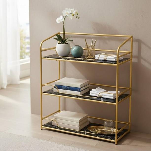 ARTROCK Luxury Narrow Sofa Table, Decorative Storage Rack Engineered Wood Console Table