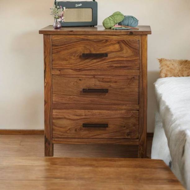 Rodiwal Solid Sheesham Bedside Table | Wooden Bed Side Table with Drawer Solid Wood Bedside Table
