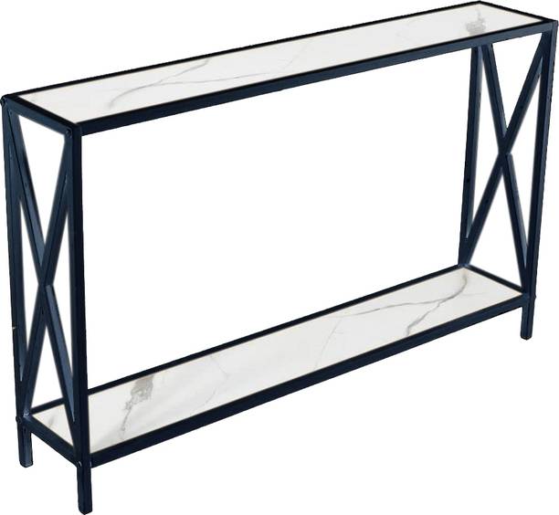 Nesfur Console Table Hall, Living Room, Bedroom, Balcony, Two Tier Console Table Engineered Wood Console Table