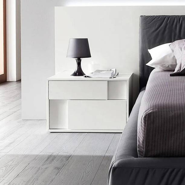 NG Decor Bedroom Living Room End Side Table With Storage Drawer Cabinet Night Stand Engineered Wood Bedside Table