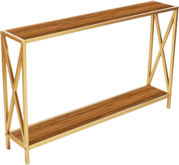 Nesfur Console Table Hall, Living Room, Bedroom, Balcony, Two Tier Console Table Engineered Wood Console Table