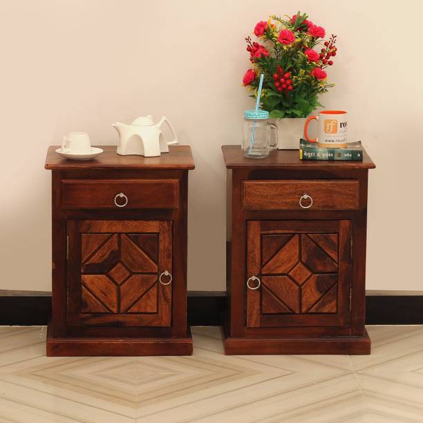 ROYAL FINISH Opulent, Ready to Use,Sheesham Wood,12-Month Warranty,Double Bedside Solid Wood Bedside Table