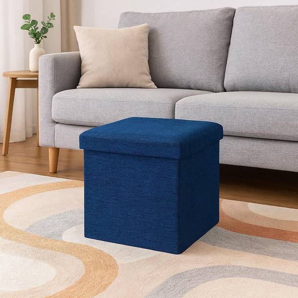 PRANSHI ENTERPRISE Folding Storage Ottoman Grey Living & Bedroom Stool Stool