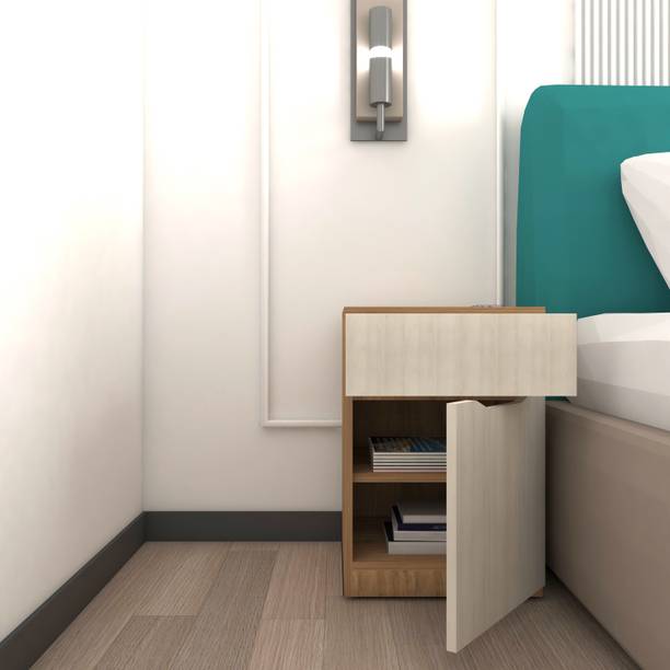 spacesbyU Sydeo with Drawer & Storage Engineered Wood Side Table