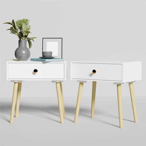 KUBER INDUSTRIES Solid Wood Bedside Table