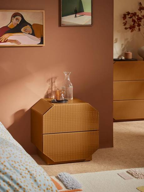 Quick Artsy Engineered Wood Bedside Table
