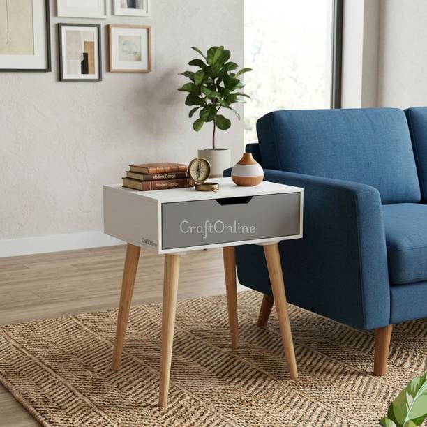 CraftOnline CraftOnline Floating Wall Shelf with 2 Drawers, Engineered Wood, Modern Style Engineered Wood Side Table