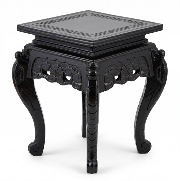 TIMELESS ARTISAN ANTIQUE. SIDE TABLE WOODEN Solid Wood Side Table