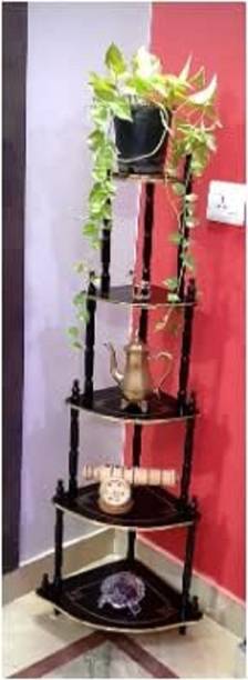 Bogenlite 5 Shelf/Tier MDF Wall Corner Stand, Floor Standing, Shelf Living Room Corner Solid Wood Corner Table