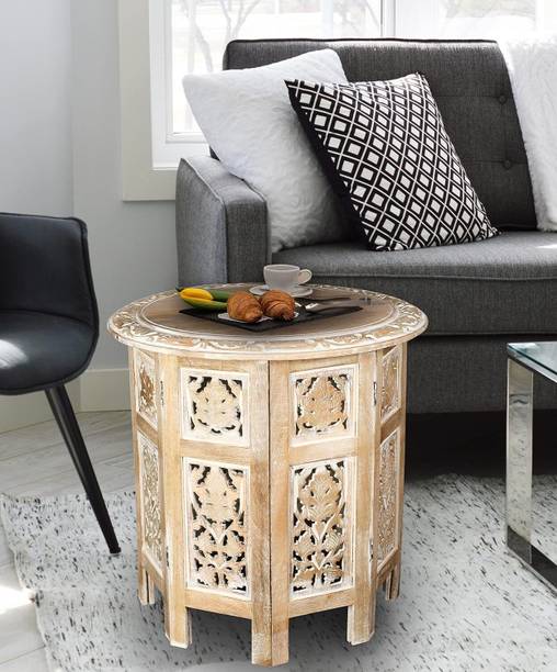 EYLEX antique white Solid Wood End Table