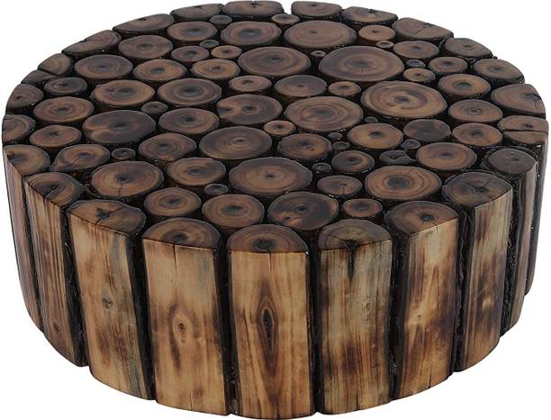 jaismin world Handmade Round Shape Stool Table Natural Wood Logs Wooden Stool for Living Room Living & Bedroom Stool