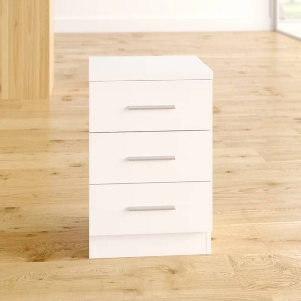 UNITEK FURNITURE 3 Drawer Storage, Side Table, Night Stand Engineered Wood Bedside Table