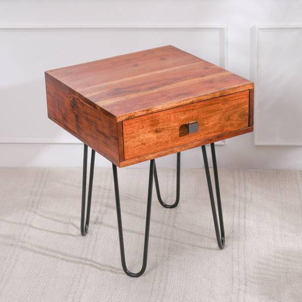 WOOD CURLS Solid Wood End Table