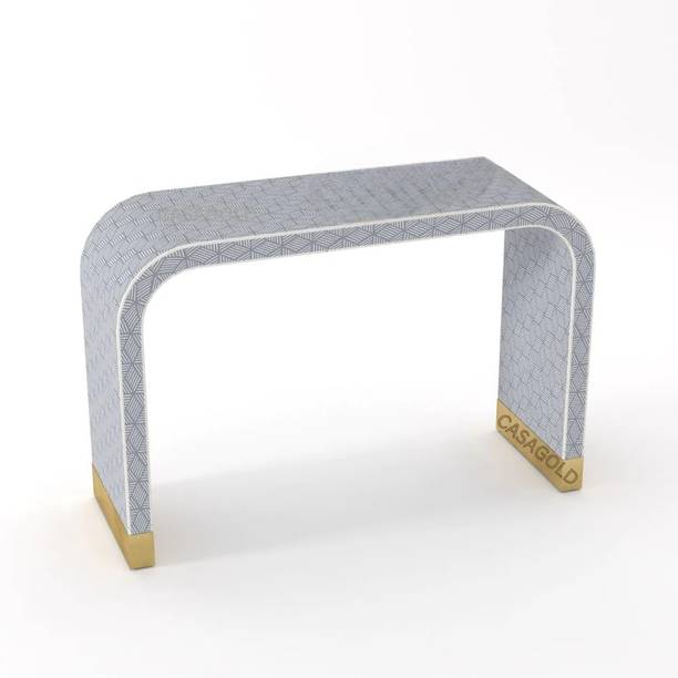 JODHA Bone Inlay Geo Console Table Solid Wood Console T...