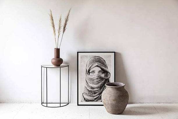 Indian Decor 4506 Classic Half Moon Corner Console Table, Vintage Wall Mounted Shelf Unit Metal Side Table