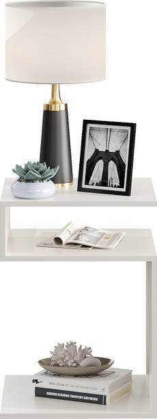 FURNEASER Anwik Bedside Table, End & Sofa Side Small Table, Stool, Engineered Wood Side Table