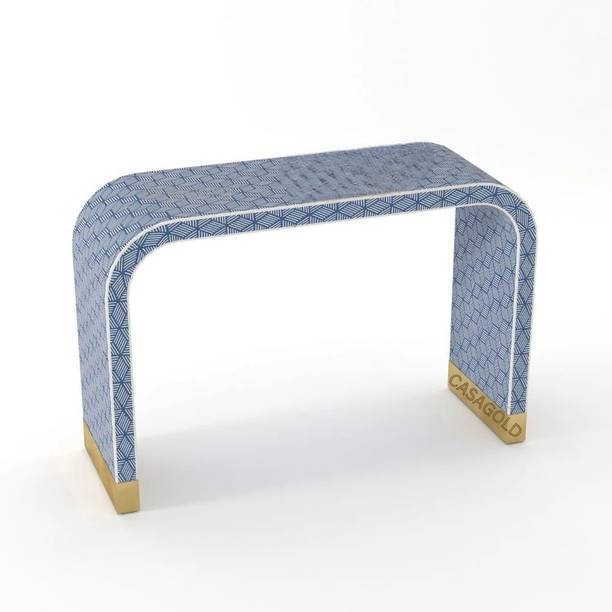 JODHA Bone Inlay Geo Console Table Solid Wood Console T...
