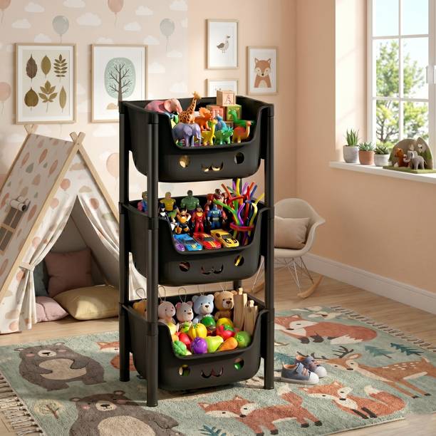 Surety for Safety Heavy Duty Plastic Storage Cabinet For Homes and Office Plastic Side Table