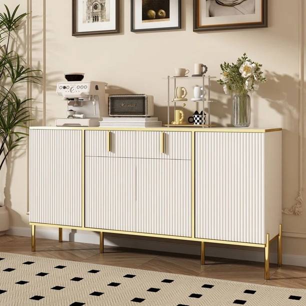 NG Decor Storage Cabinet with Drawers & Doors Engineered Wood End Table