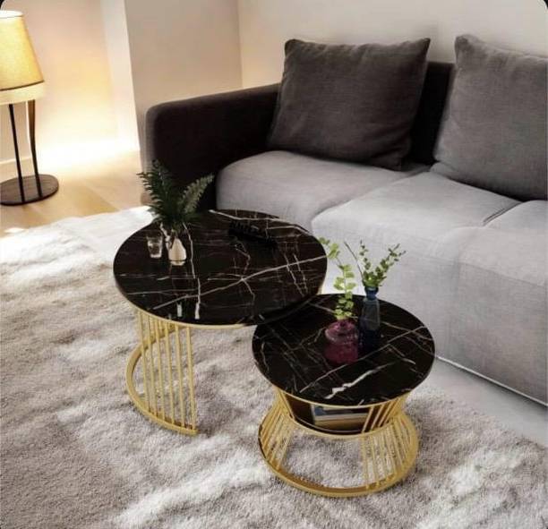 Gaxi Scandi-Luxe Nesting Table Set Engineered Wood Coffee Table