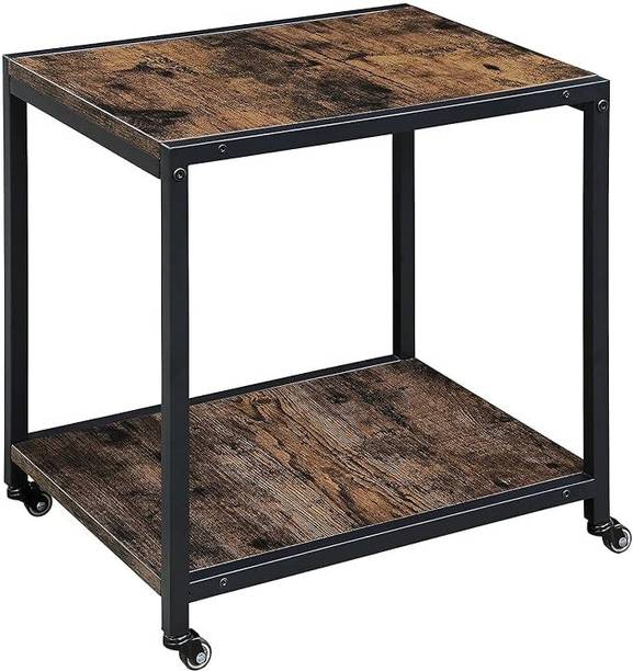 Indian Decor 37500 Mobile Utility Rolling Cart, 2-Tire Small Storage Shelf with Wheels Metal Side Table