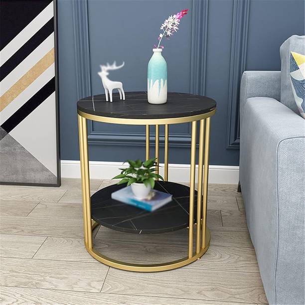 Nest Nature Haven Round Side Table Corner End Table for Living Room Bedside Mid Century Modern Steel Side Table