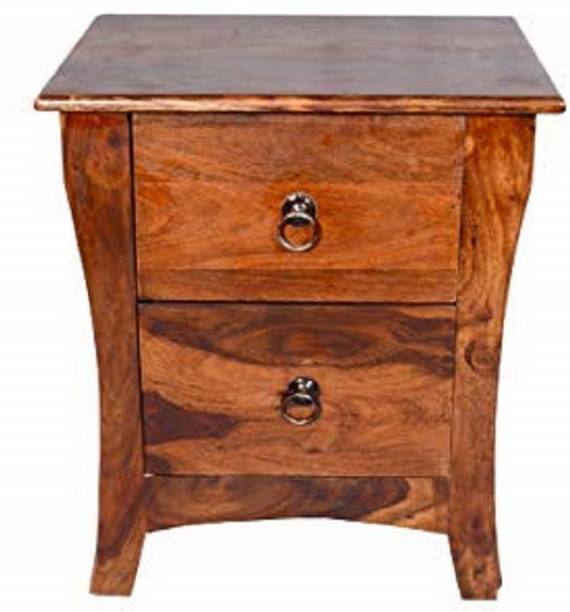WayWood Sheesham Wood Wooden Bedside Table For Bedroom | Nightstand Table Solid Wood Bedside Table
