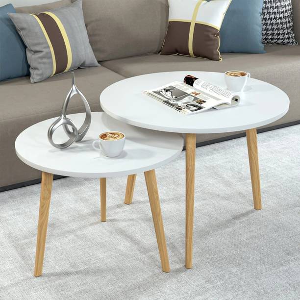 Decorhand Antique Wooden Foldable Side Table For Living Room Solid Wood End Table