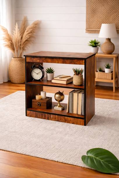 NIVANYA Luxury Russian Design Marble Brown Multipurpose Stool for Home Décor Engineered Wood Side Table